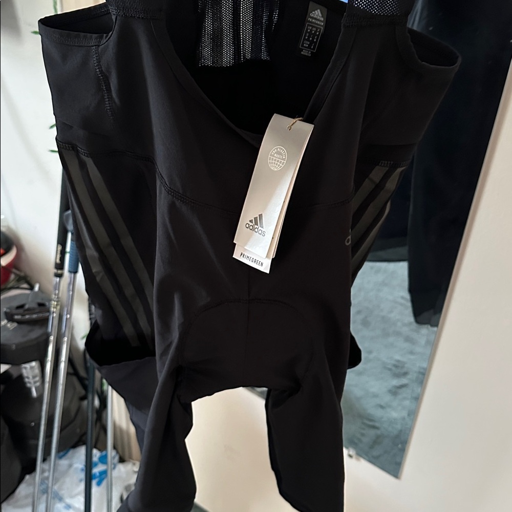 Adidas Primegreen Men’s Cycling Tights Performance Bib Shorts w/ Mesh Straps Med - Picture 2 of 6